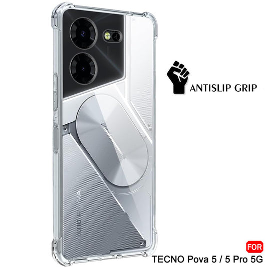 Ovitek za Tecno Pova 5 Pro, Techsuit, Proti udarcem Prozoren, Prosojen