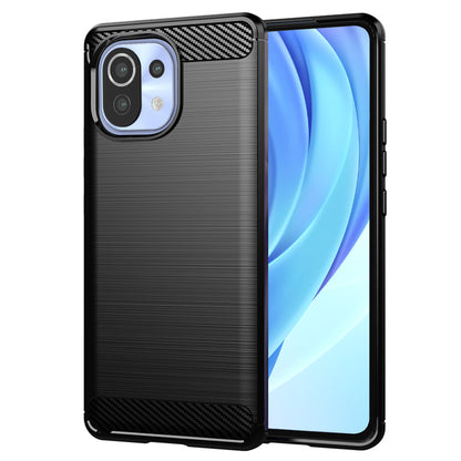 Ovitek za Xiaomi 11 Lite 5G NE / Mi 11 Lite 5G / 11 Lite, Techsuit, ogljik, črn