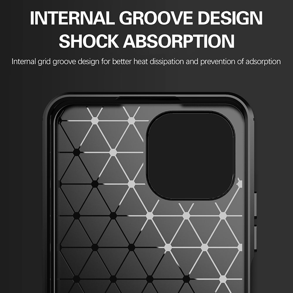 Ovitek za Xiaomi 11 Lite 5G NE / Mi 11 Lite 5G / 11 Lite, Techsuit, ogljik, črn