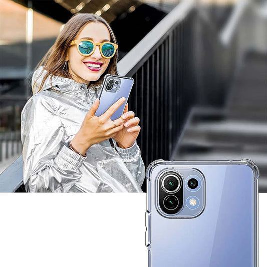 Ovitek za Xiaomi 11 Lite 5G NE / Mi 11 Lite 5G / 11 Lite, Techsuit, odporen na udarce, prozoren