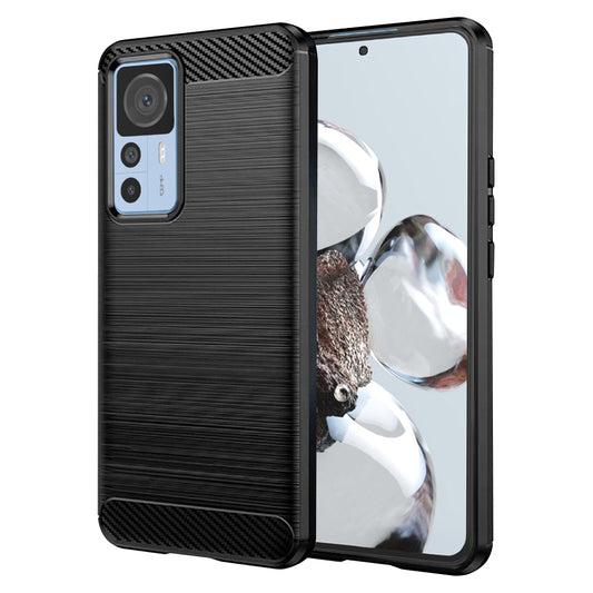 Ovitek za Xiaomi 12T / 12T Pro, Techsuit, Karbon, Črn