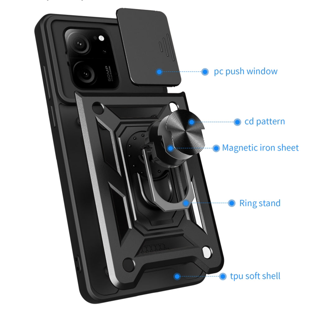 Ovitek za Xiaomi 13T Pro / 13T, Techsuit, CamShield, Črn