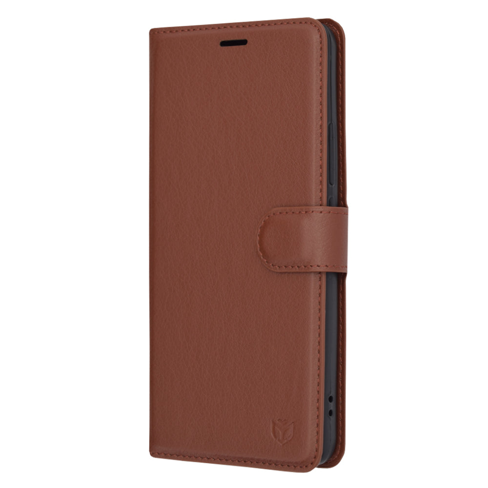 Ovitek za Xiaomi 13T Pro / 13T, Techsuit, usnjeni folio, rjav