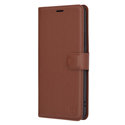 Ovitek za Xiaomi 13T Pro / 13T, Techsuit, usnjeni folio, rjav