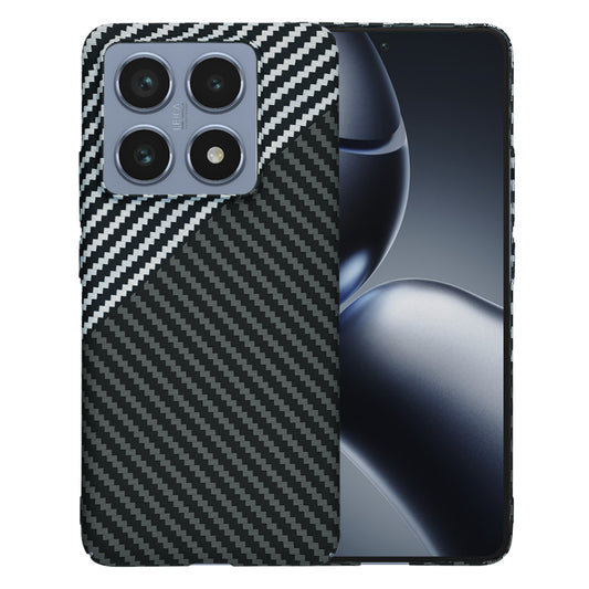 Ovitek za Xiaomi 14T Pro, Techsuit, Carbonite FiberShell, Črno Siva