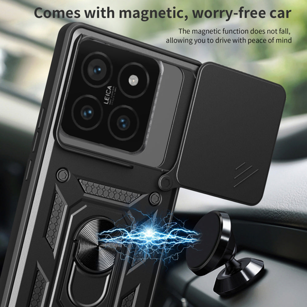 Ovitek za Xiaomi 14T, Techsuit, CamShield, Črn