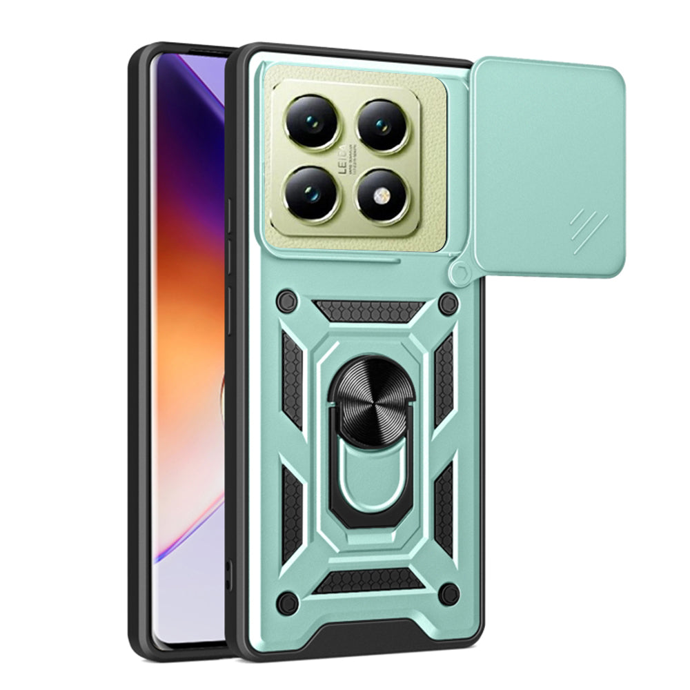Ovitek za Xiaomi 14T, Techsuit, CamShield, Zelen