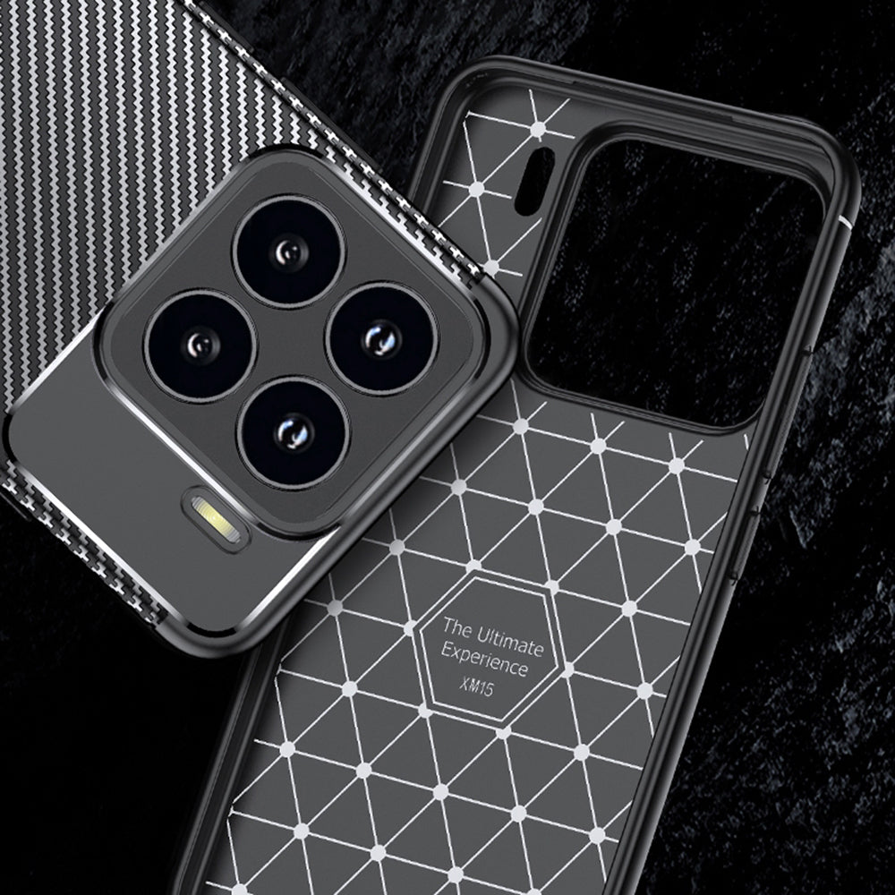 Ovitek za Xiaomi 15 Pro, Techsuit, CarbonFiber, Črn
