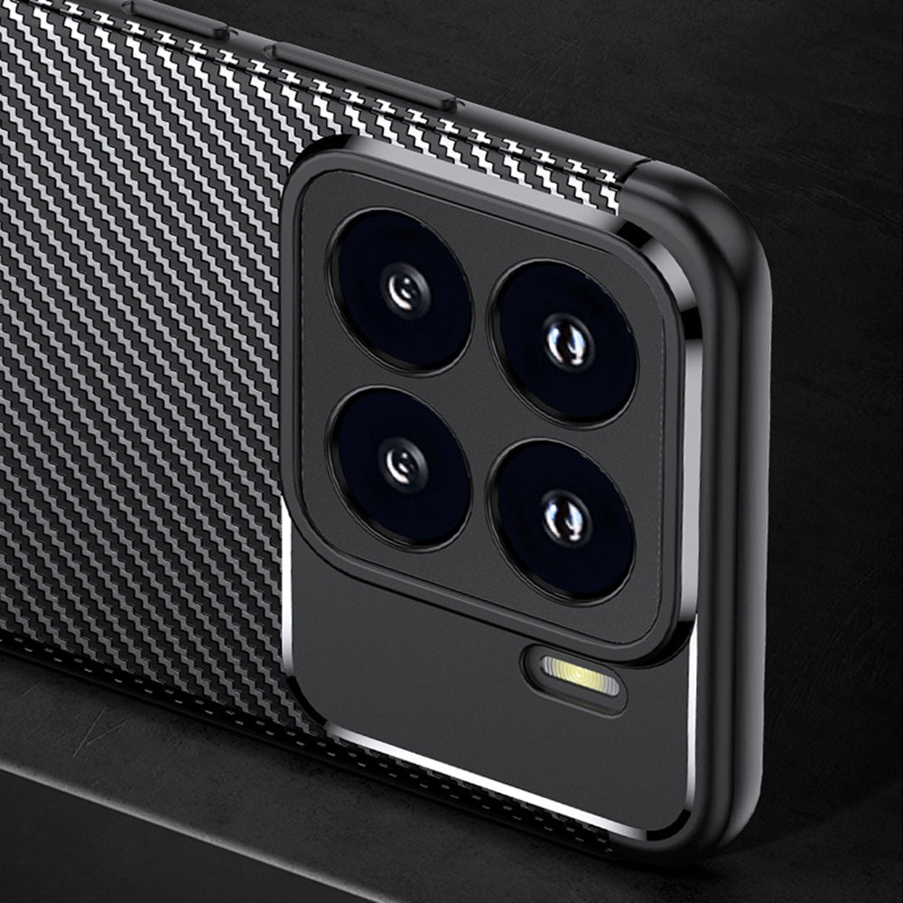 Ovitek za Xiaomi 15 Pro, Techsuit, CarbonFiber, Črn
