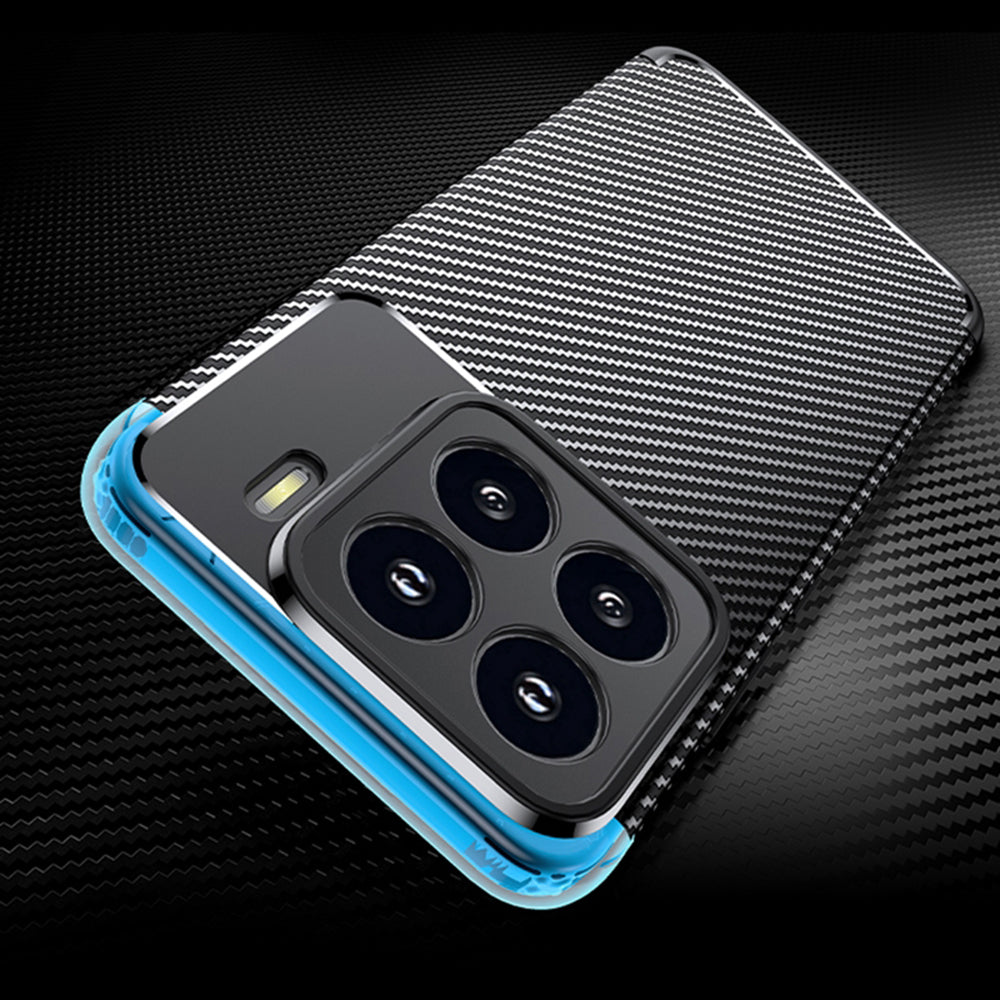 Ovitek za Xiaomi 15 Pro, Techsuit, CarbonFiber, Črn