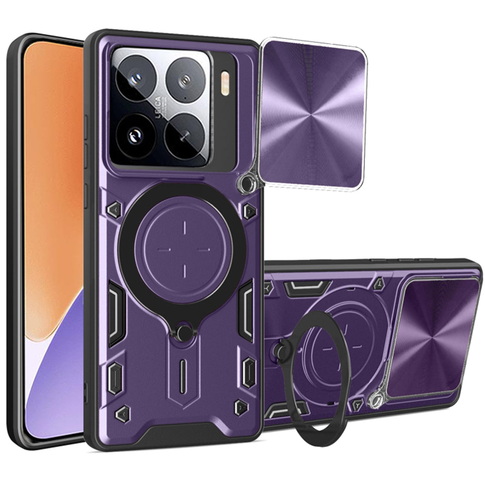 Ovitek za Xiaomi 15, Techsuit, CamGuard Pro, Vijoličen
