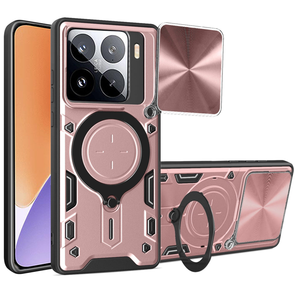 Ovitek za Xiaomi 15, Techsuit, CamGuard Pro, rožnato zlata