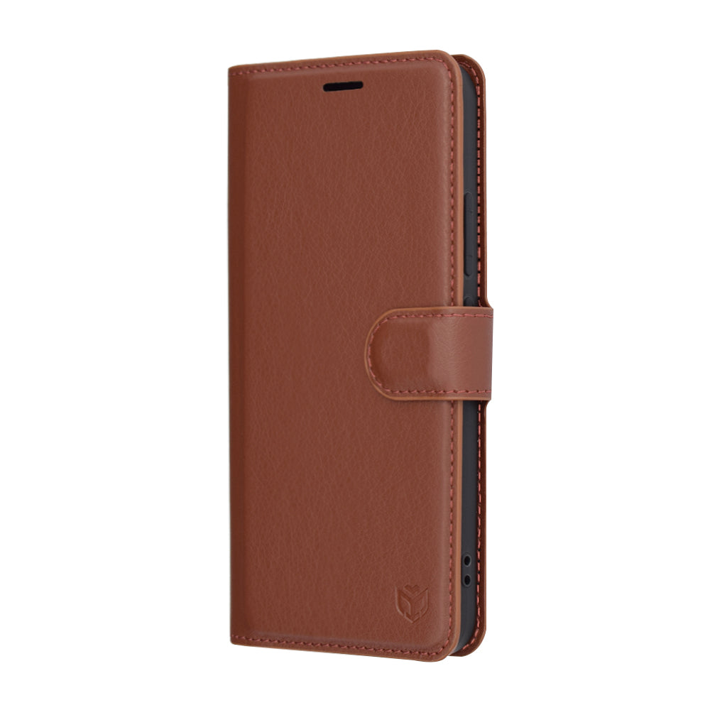Ovitek za Xiaomi 15, Techsuit, usnjeni folio, rjav