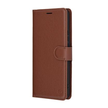 Ovitek za Xiaomi 15 Ultra, Techsuit, usnjeni folio, rjav