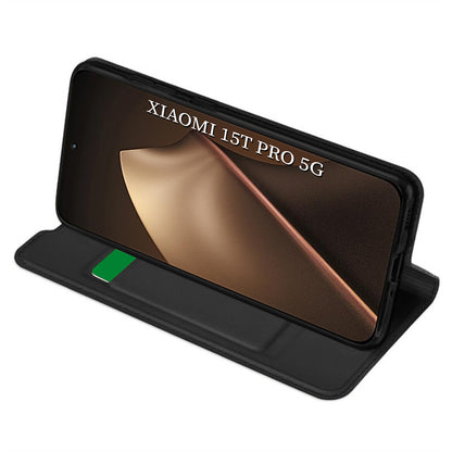 Ovitek za Xiaomi 15T Pro, Techsuit, Magskin Book, Črna
