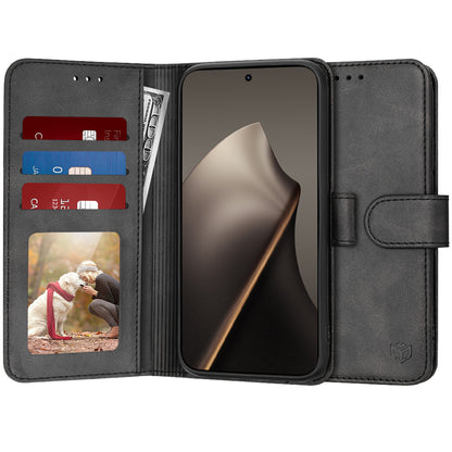Ovitek za Xiaomi 15T, Techsuit, Diary Book, Črna
