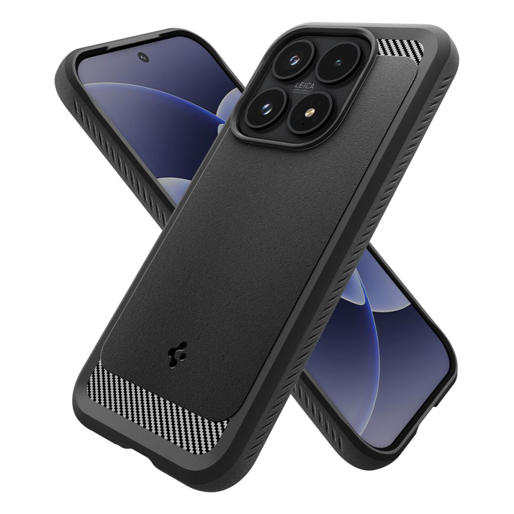 Ovitek za Xiaomi 17, Spigen, Rugged Armor, Mat Črna ACS10458
