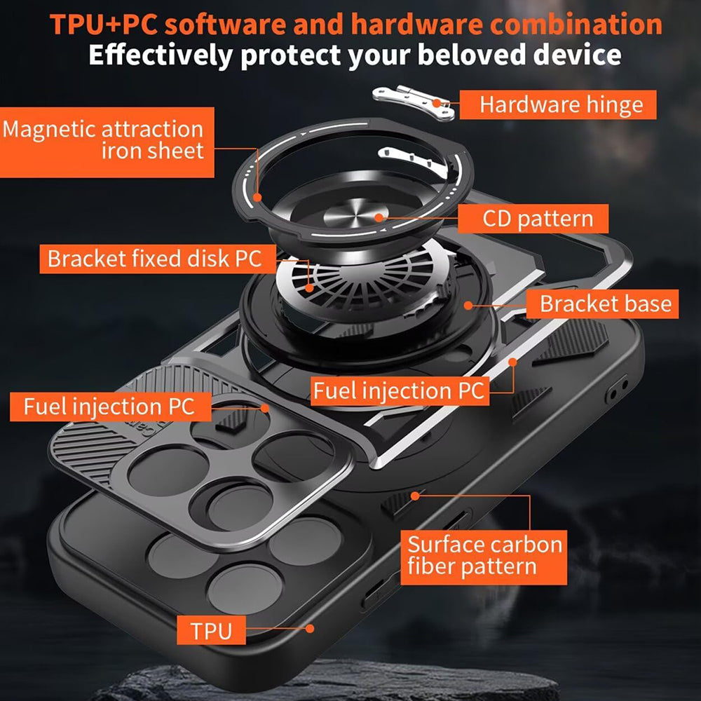 Ovitek za Xiaomi 17, Techsuit, RuggedCam, Črn