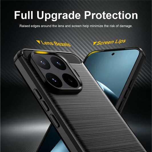 Ovitek za Xiaomi 17T Pro, Techsuit, Karbon, Črn