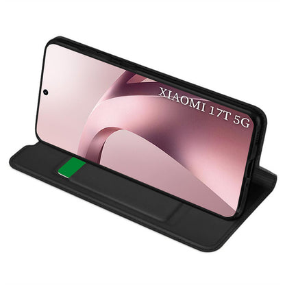 Ovitek za Xiaomi 17T, Techsuit, Magskin Book, Črn