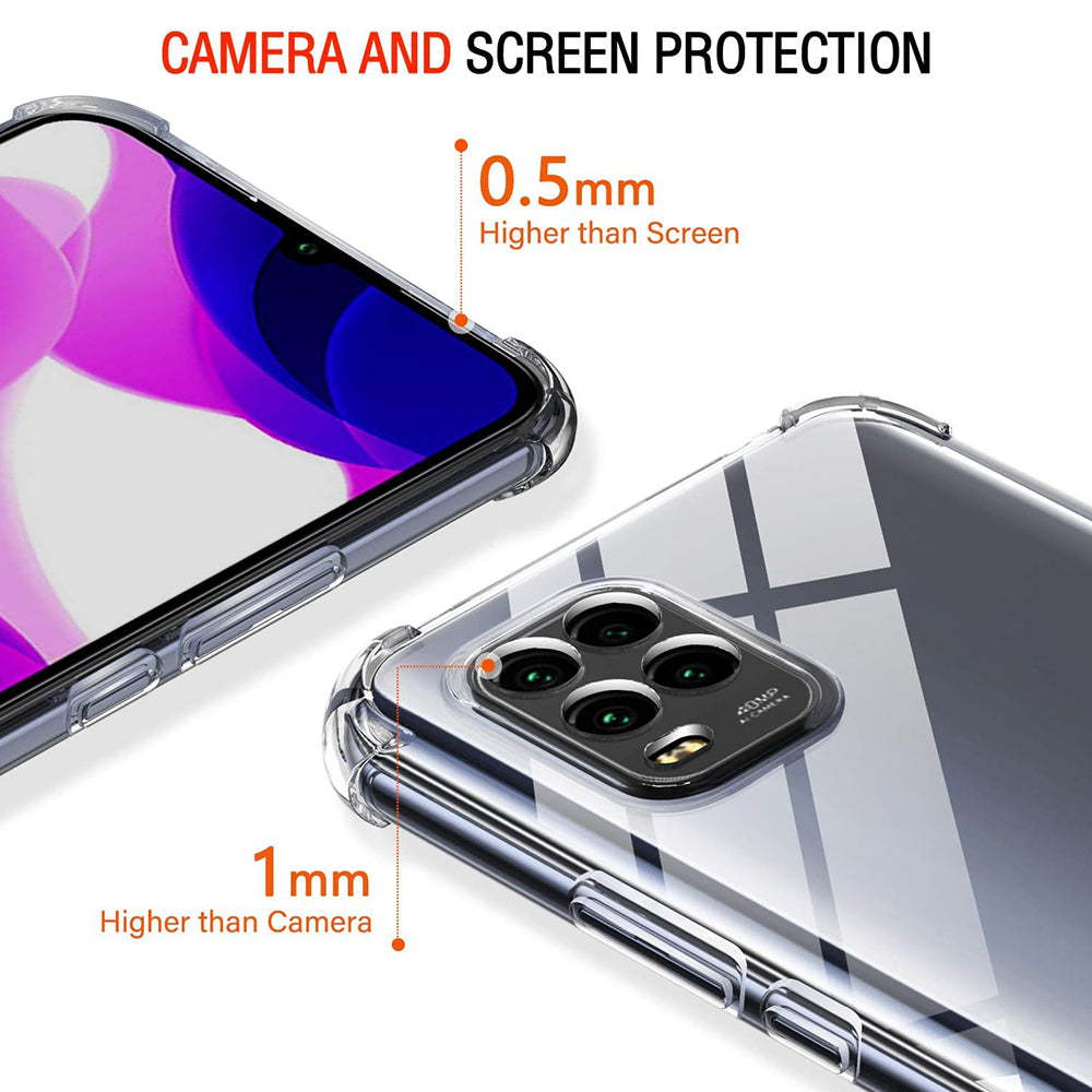 Ovitek za Xiaomi Mi 10 Lite 5G, Techsuit, Proti udarcem Prozoren, Prosojen