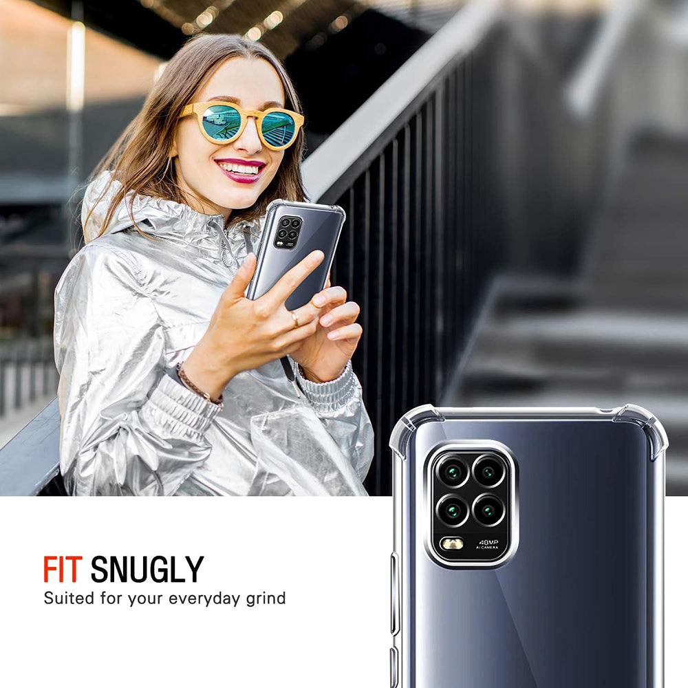 Ovitek za Xiaomi Mi 10 Lite 5G, Techsuit, Proti udarcem Prozoren, Prosojen