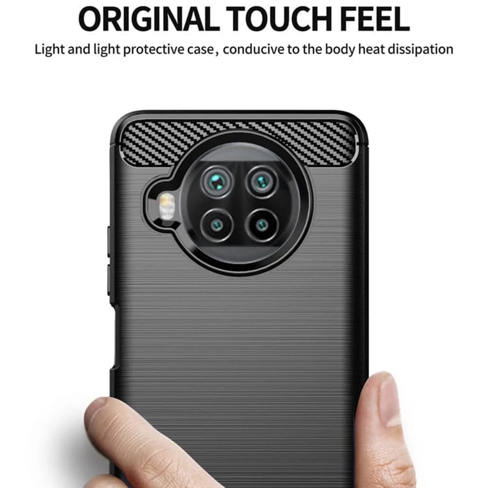 Ovitek za Xiaomi Mi 10T Lite 5G, Techsuit, Karbon, Črn