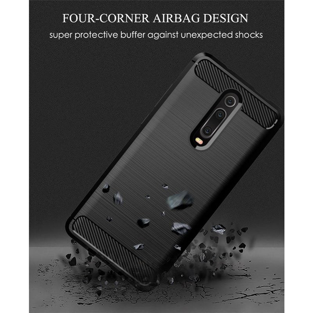 Ovitek za Xiaomi Mi 9T Pro / 9T / Redmi K20 Pro / K20, Techsuit, Karbon, Črn