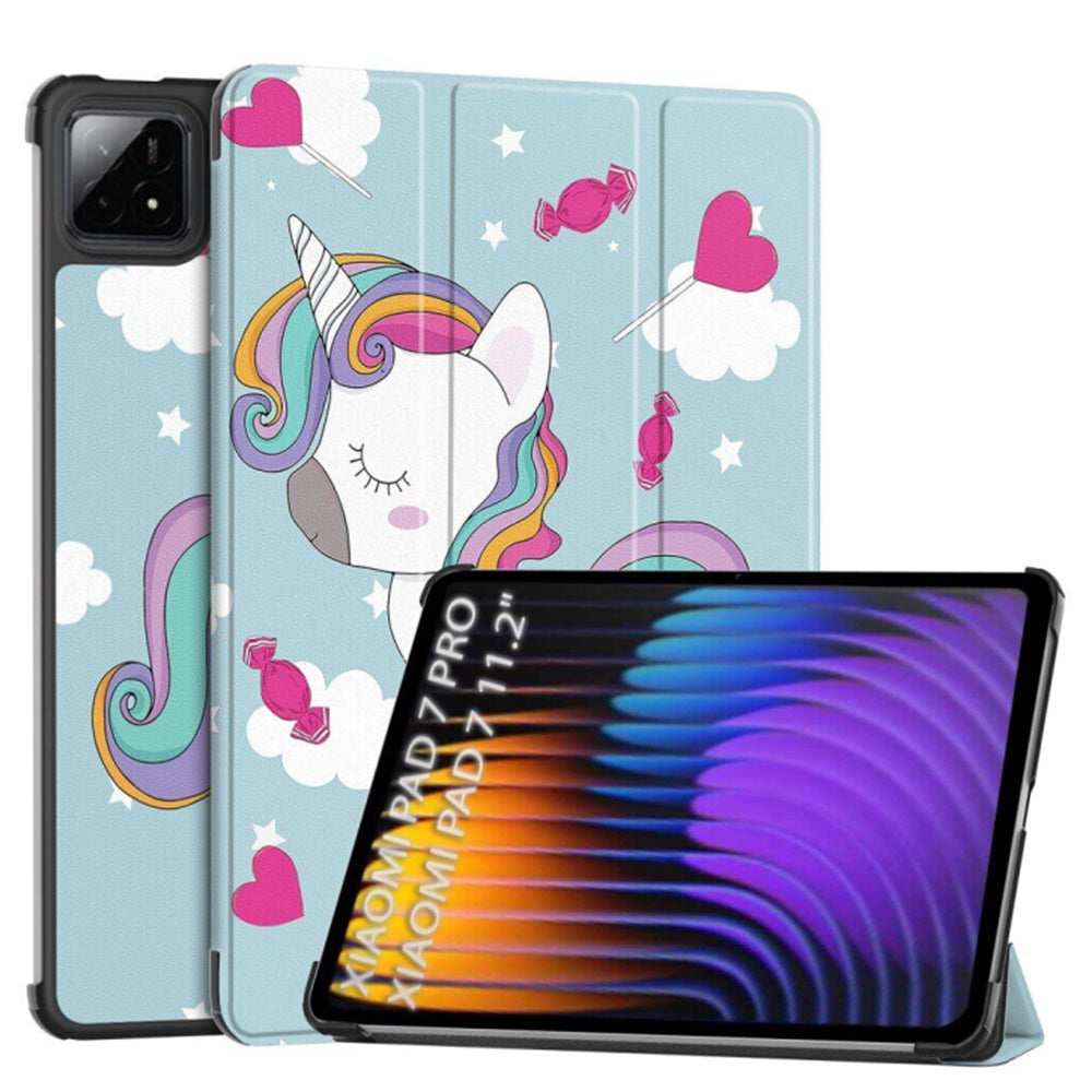 Ovitek za Xiaomi Pad 7 / 7 Pro, Techsuit, FoldPro Unicorn, večbarven