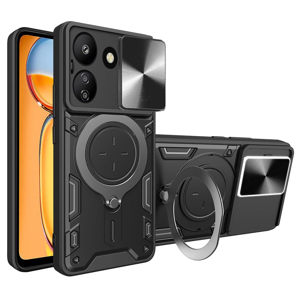 Ovitek za Xiaomi Poco C65 / Redmi 13C, Techsuit, CamGuard Pro, Črn
