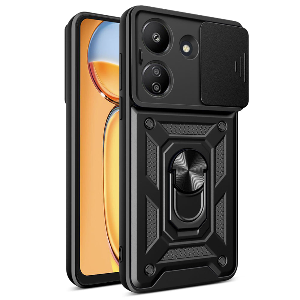 Ovitek za Xiaomi Poco C65 / Redmi 13C, Techsuit, CamShield, Črn
