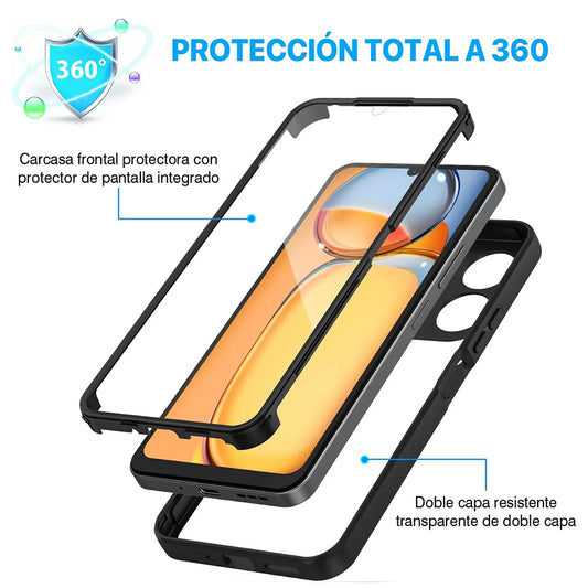 Ovitek za Xiaomi Poco C65 / Redmi 13C, Techsuit, ColorVerse 360, Črn