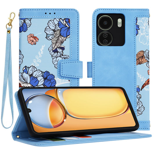 Ovitek za Xiaomi Poco C65 / Redmi 13C, Techsuit, FlipCraft, Modra