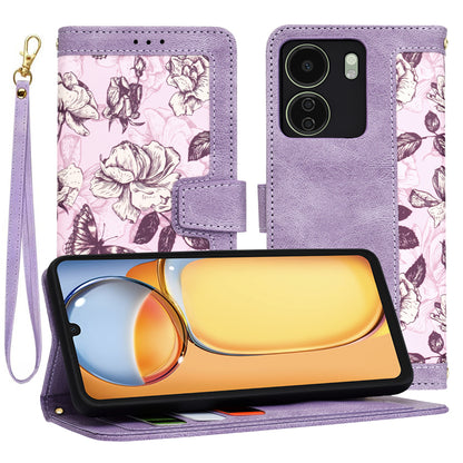 Ovitek za Xiaomi Poco C65 / Redmi 13C, Techsuit, FlipCraft, Vijoličen