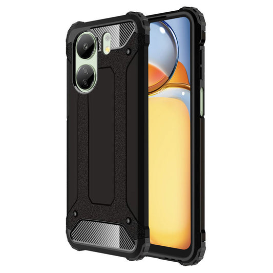 Ovitek za Xiaomi Poco C65 / Redmi 13C, Techsuit, Hybrid Armor, Črn