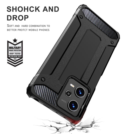 Ovitek za Xiaomi Poco C65 / Redmi 13C, Techsuit, Hybrid Armor, Črn