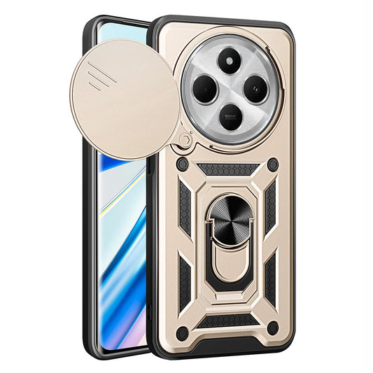 Ovitek za Xiaomi Poco C75 / Redmi 14C, Techsuit, CamShield, Zlata