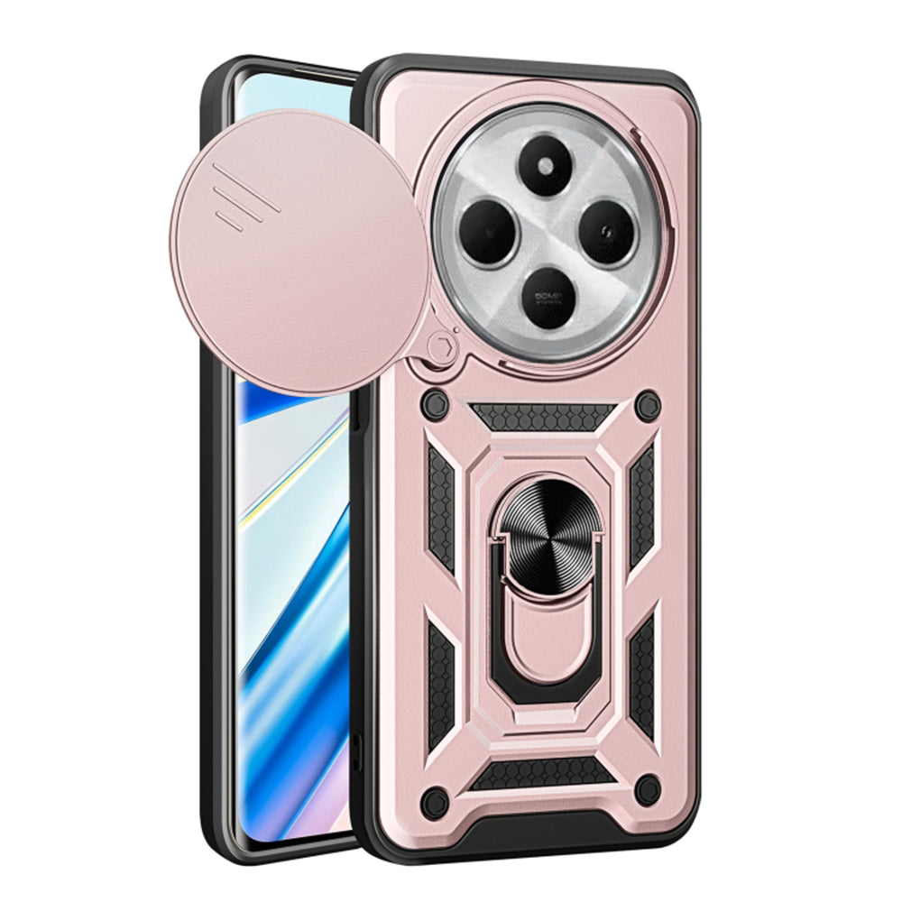 Ovitek za Xiaomi Poco C75 / Redmi 14C, Techsuit, CamShield, roza