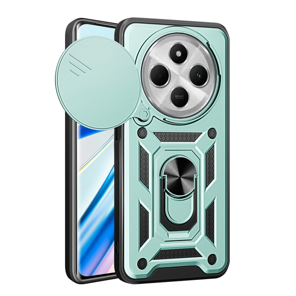 Ovitek za Xiaomi Poco C75 / Redmi 14C, Techsuit, CamShield, Zelen