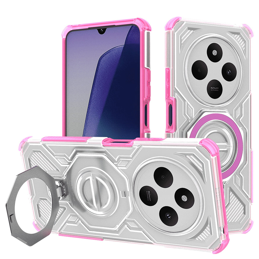 Case for Xiaomi Poco C75 / Redmi 14C, Techsuit, Carbon Shield Pro, Pink
