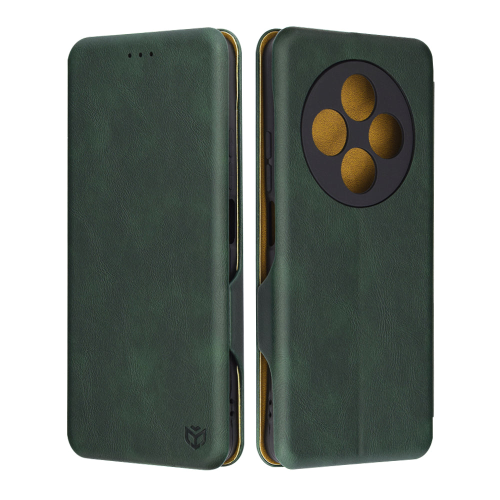 Ovitek za Xiaomi Poco C75 / Redmi 14C, Techsuit, Safe Wallet Plus, Zelen