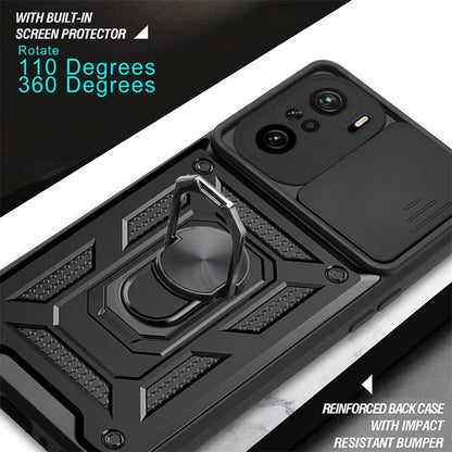 Ovitek za Xiaomi Poco F3 / Mi 11i, Techsuit, CamShield, Črn