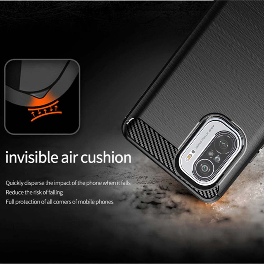 Ovitek za Xiaomi Poco F3 / Mi 11i, Techsuit, Karbon, Črn