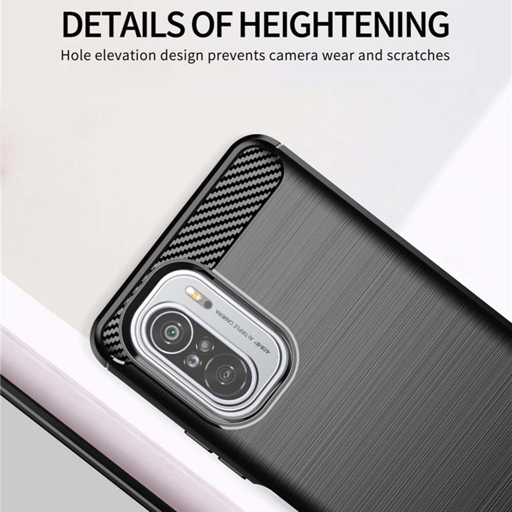 Ovitek za Xiaomi Poco F3 / Mi 11i, Techsuit, Karbon, Črn