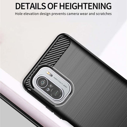 Ovitek za Xiaomi Poco F3 / Mi 11i, Techsuit, Karbon, Črn