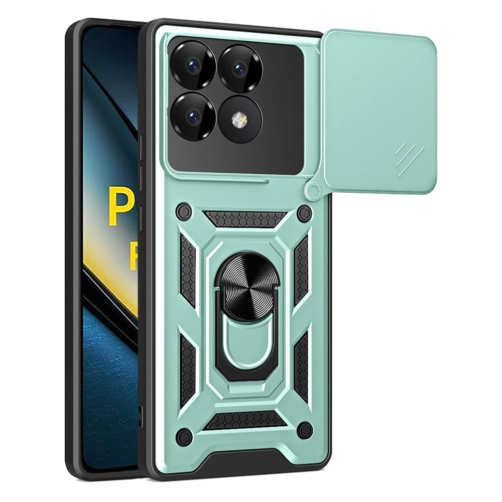Ovitek za Xiaomi Poco F6 Pro, Techsuit, CamShield, Zelen
