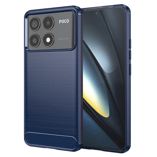 Ovitek za Xiaomi Poco F6 Pro, Techsuit, Karbon, Modra