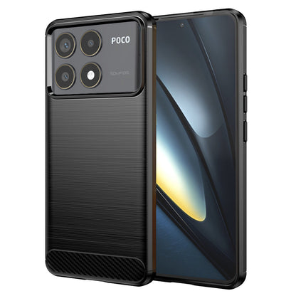 Ovitek za Xiaomi Poco F6 Pro, Techsuit, Karbon, Črn