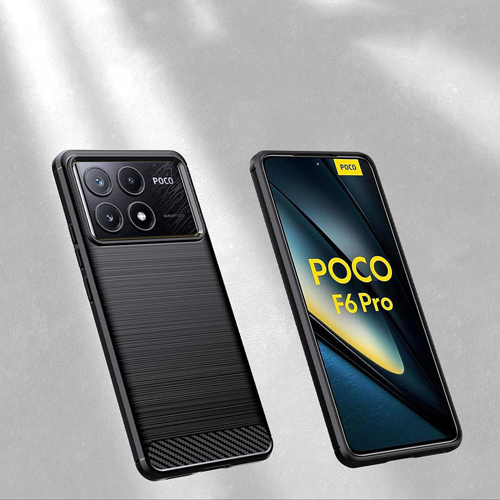 Ovitek za Xiaomi Poco F6 Pro, Techsuit, Karbon, Črn