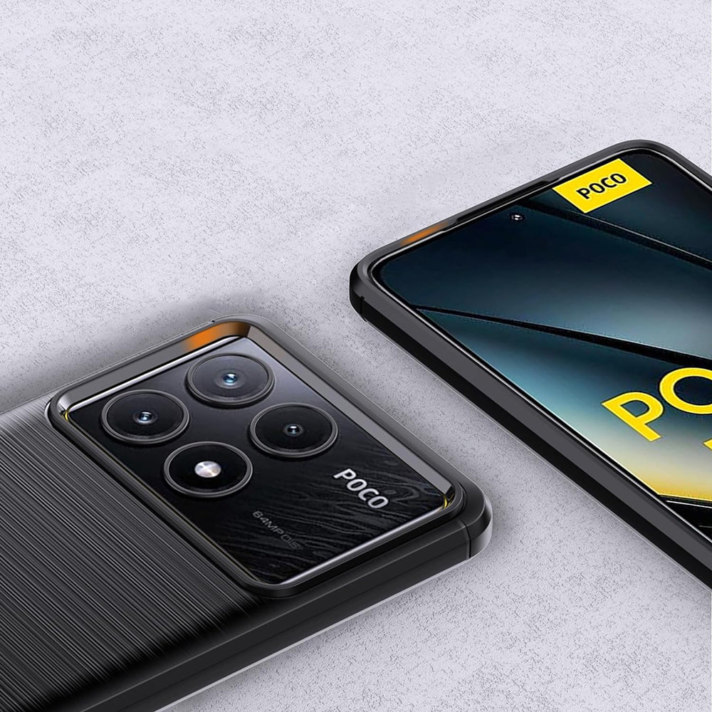 Ovitek za Xiaomi Poco F6 Pro, Techsuit, Karbon, Črn